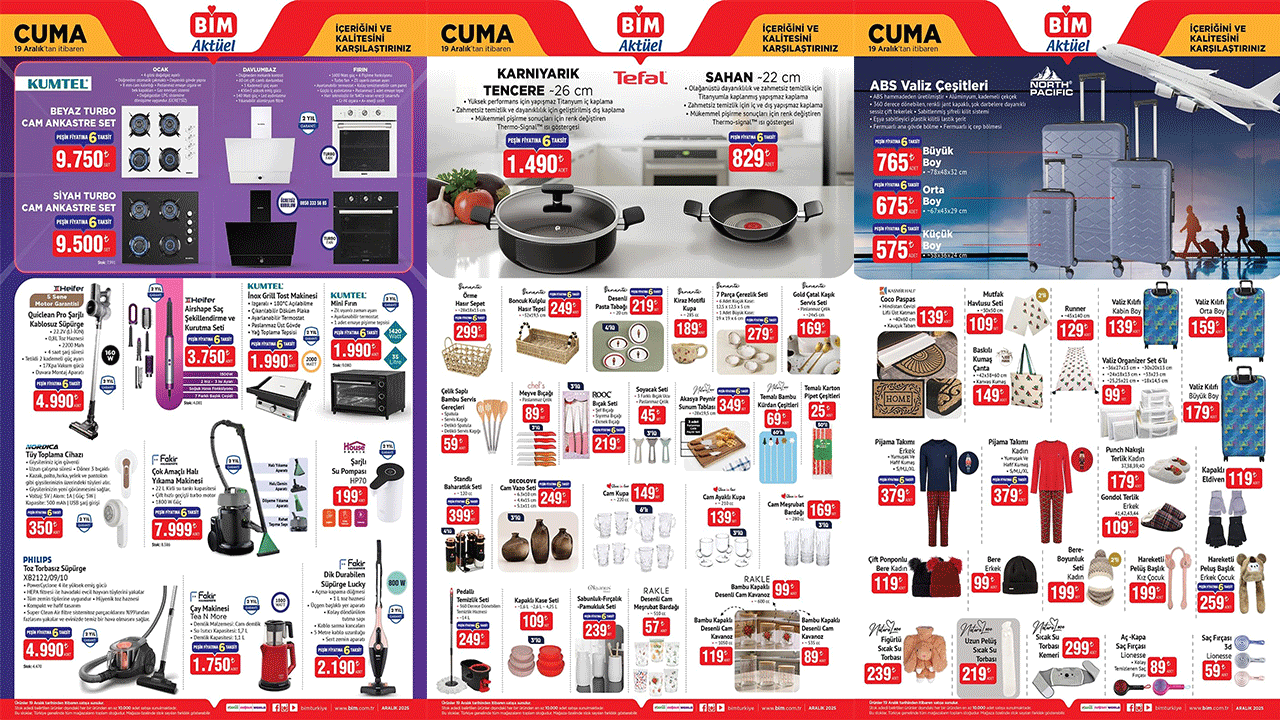 BİM 19 Aralık 2025 Cuma aktüel ürünler kataloğu! BİM’e Halı Yıkama Makinesi geliyor!