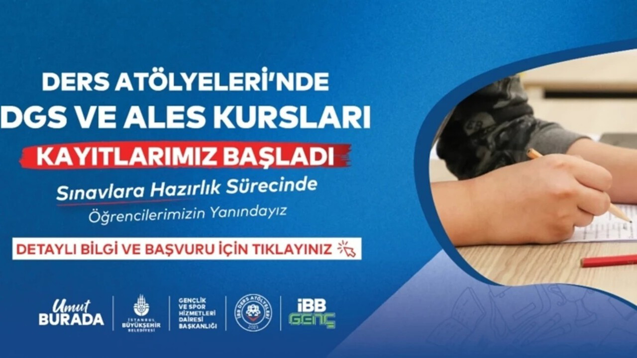 İBB'nin ücretsiz ALES ve DGS hazırlık kurslarına başvurular başladı