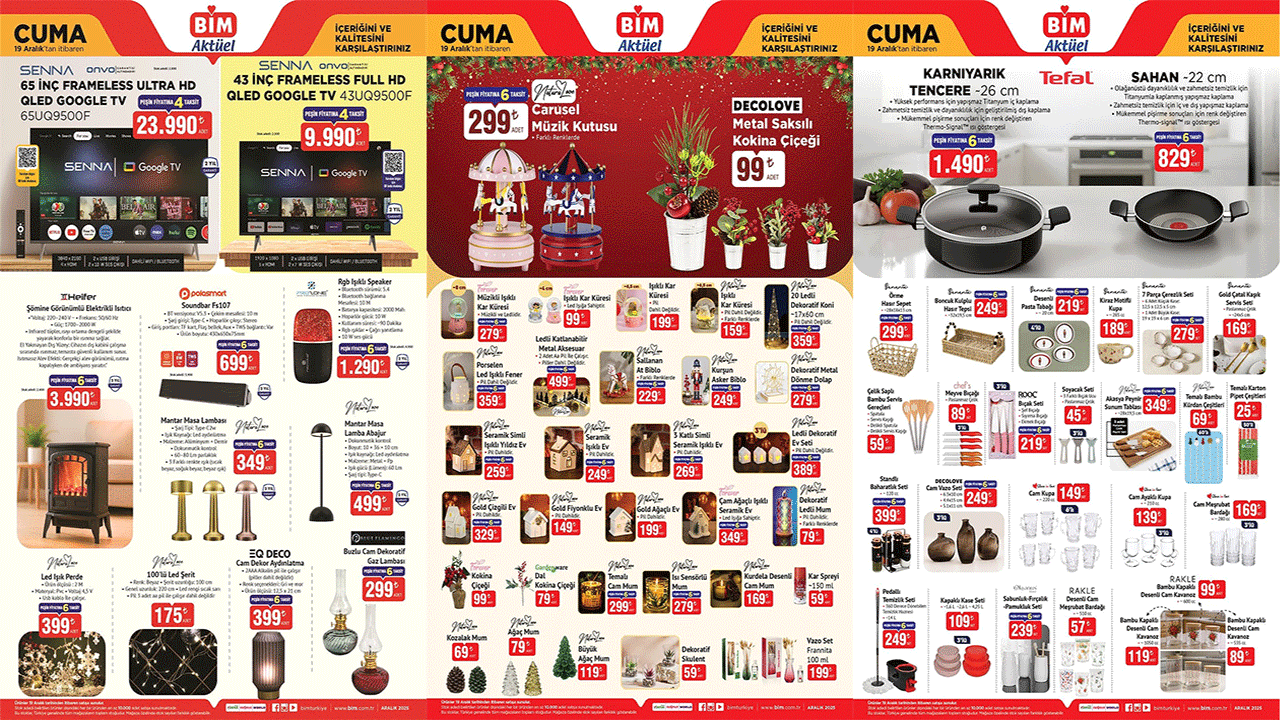BİM 19 Aralık 2025 Cuma aktüel ürünler kataloğu! BİM’e Google TV geliyor!