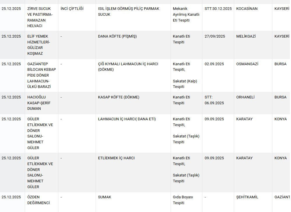 Bakanlık ifşa etti: Lahmacunda sakatat, baharatta gıdada yasaklı boya tespit edildi! İşte o markalar - Sayfa 5