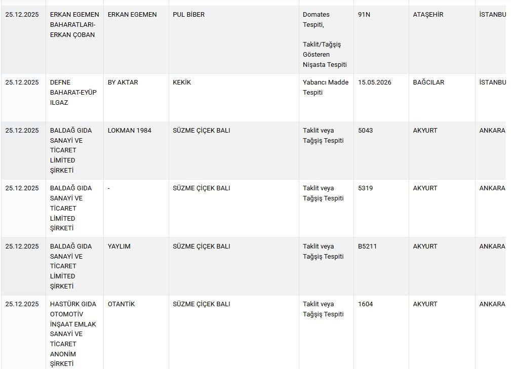 Bakanlık ifşa etti: Lahmacunda sakatat, baharatta gıdada yasaklı boya tespit edildi! İşte o markalar - Sayfa 8