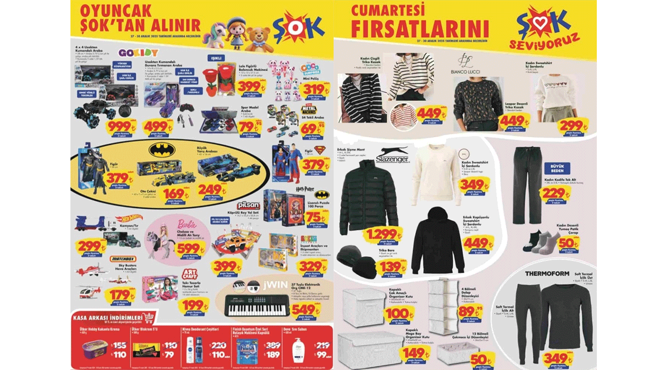 ŞOK 27-30 Aralık aktüel ürünler kataloğu yayımlandı! ŞOK’a Oyuncak geliyor!