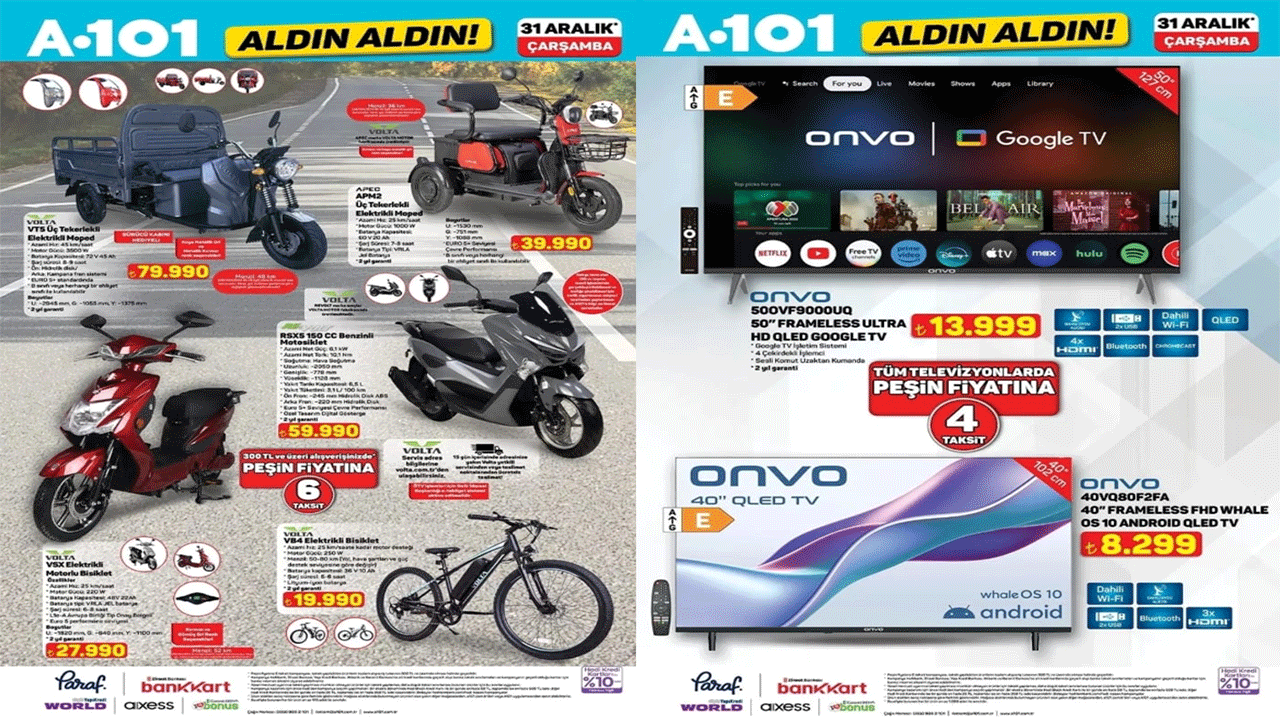 A101'e Benzinli Motosiklet geliyor! A101 31 Aralık 2025 Çarşamba aktüel ürünler kataloğu!