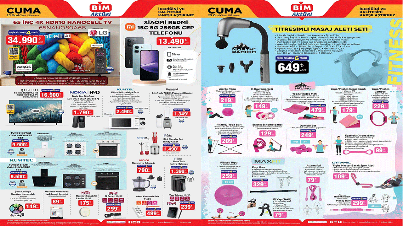 BİM 23 Ocak 2026 Cuma aktüel ürünler kataloğu! BİM’e Nokia Tuşlu Cep Telefonu geliyor!