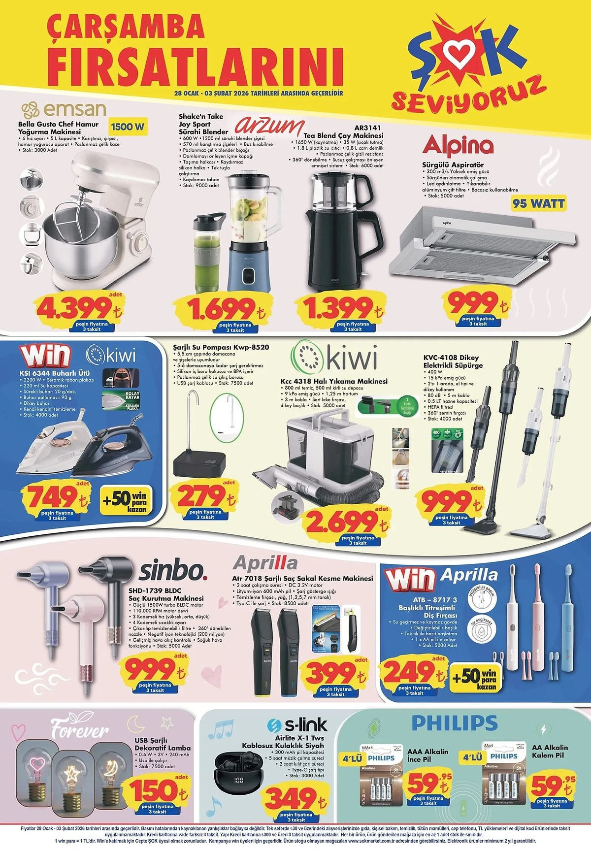 ŞOK market 28 Ocak-3 Şubat 2026 aktüel ürünler kataloğu! ŞOK’a Arzum Tea Blend Çay Makinesi geliyor! - Sayfa 3