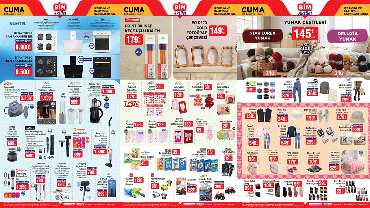 BİM 06 Şubat 2026 Cuma aktüel ürünler kataloğu! BİM’e Çay Makinesi geliyor!