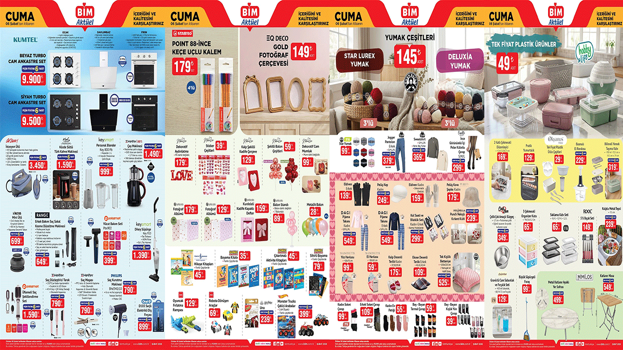BİM 06 Şubat 2026 Cuma aktüel ürünler kataloğu! BİM’e Dikey Süpürge geliyor!