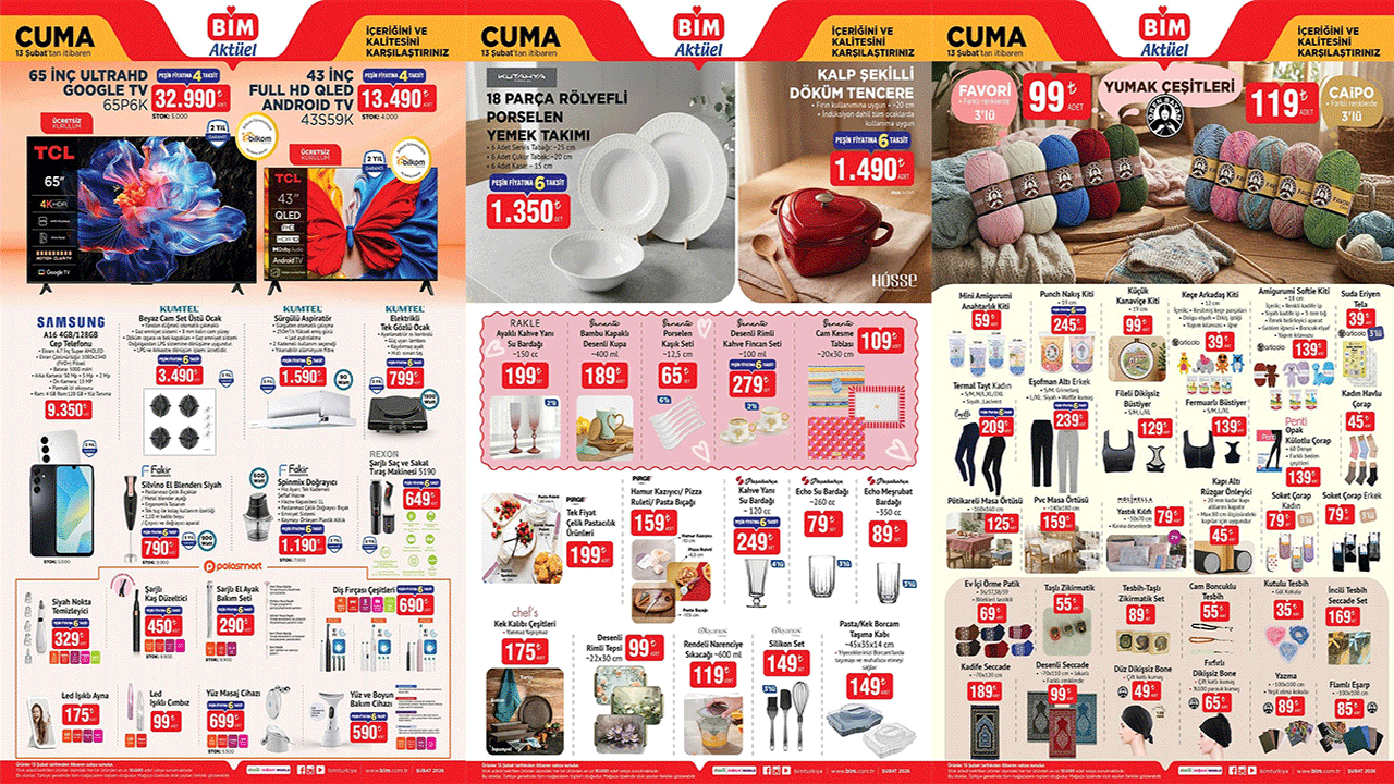 BİM 13 Şubat 2026 Cuma aktüel ürünler kataloğu! BİM’e El Blenderı geliyor!