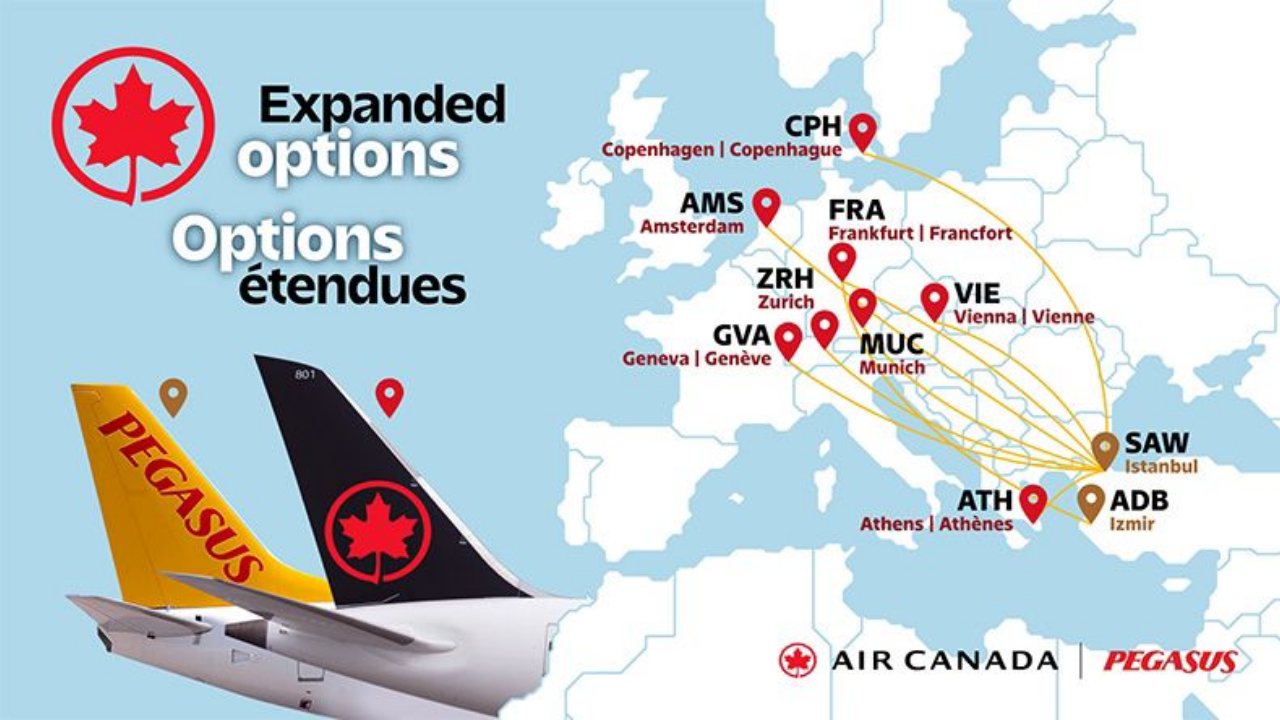 Pegasus ile Air Canada ortak uçuş anlaşması imzaladı