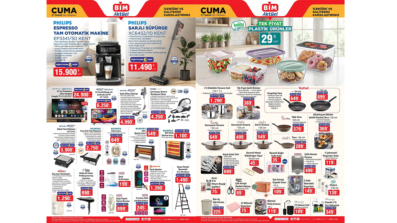 27 Şubat Cuma BİM’den Android LED TV ile evde ekran keyfi başlıyor