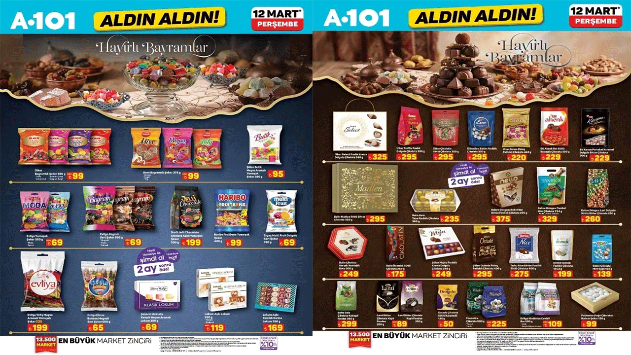 Bu fiyatlar bayram ettirir! A101’de şekerleme ve çikolata şöleni bugün başlıyor