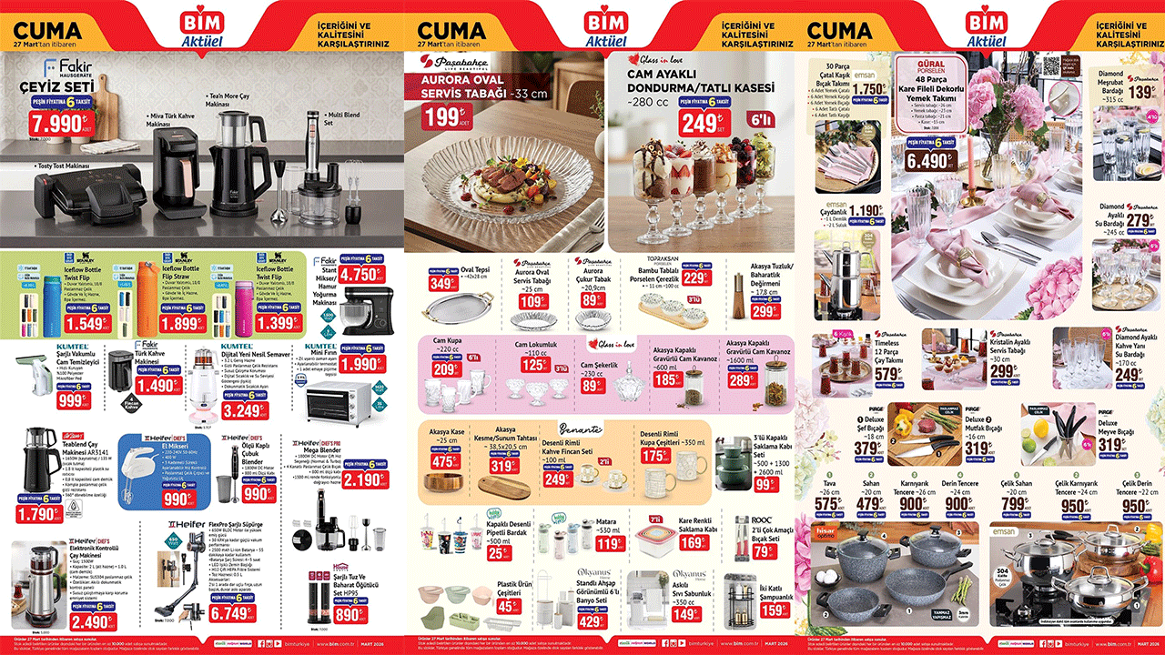 BİM’den kaçırılmayacak 27 Mart fırsatı: Mutfağı baştan yaratan çeyiz seti sadece BİM’de!