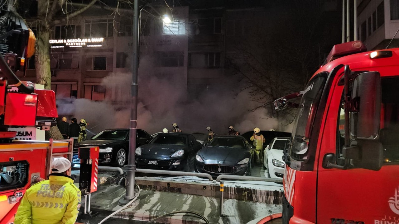 Araç kiralama şirketindeki 14 aracı etkileyen yangına ilişkin 11 şüpheli gözaltında