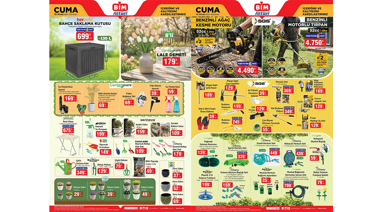 Bahçe temizliğinde profesyonel çözüm: 10 Nisan Cuma BİM'e Benzinli Motorlu Tırpan geliyor!
