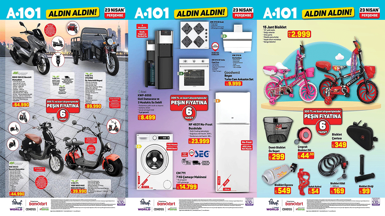 Cebinizin yeni dostu A101'de: 23 Nisan Perşembe Elektrikli Moped fırsatını kaçırmayın!
