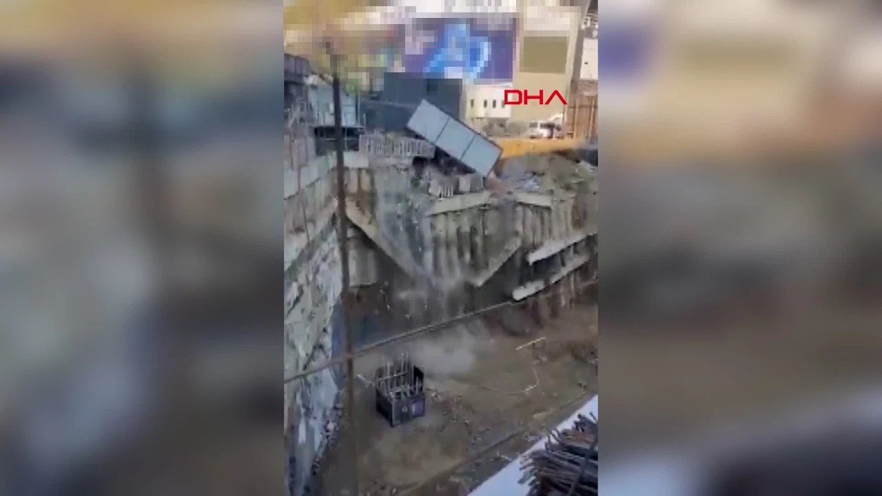 Fenerbahçe Stadyumu'nun yanındaki inşaatta çökme meydana geldi