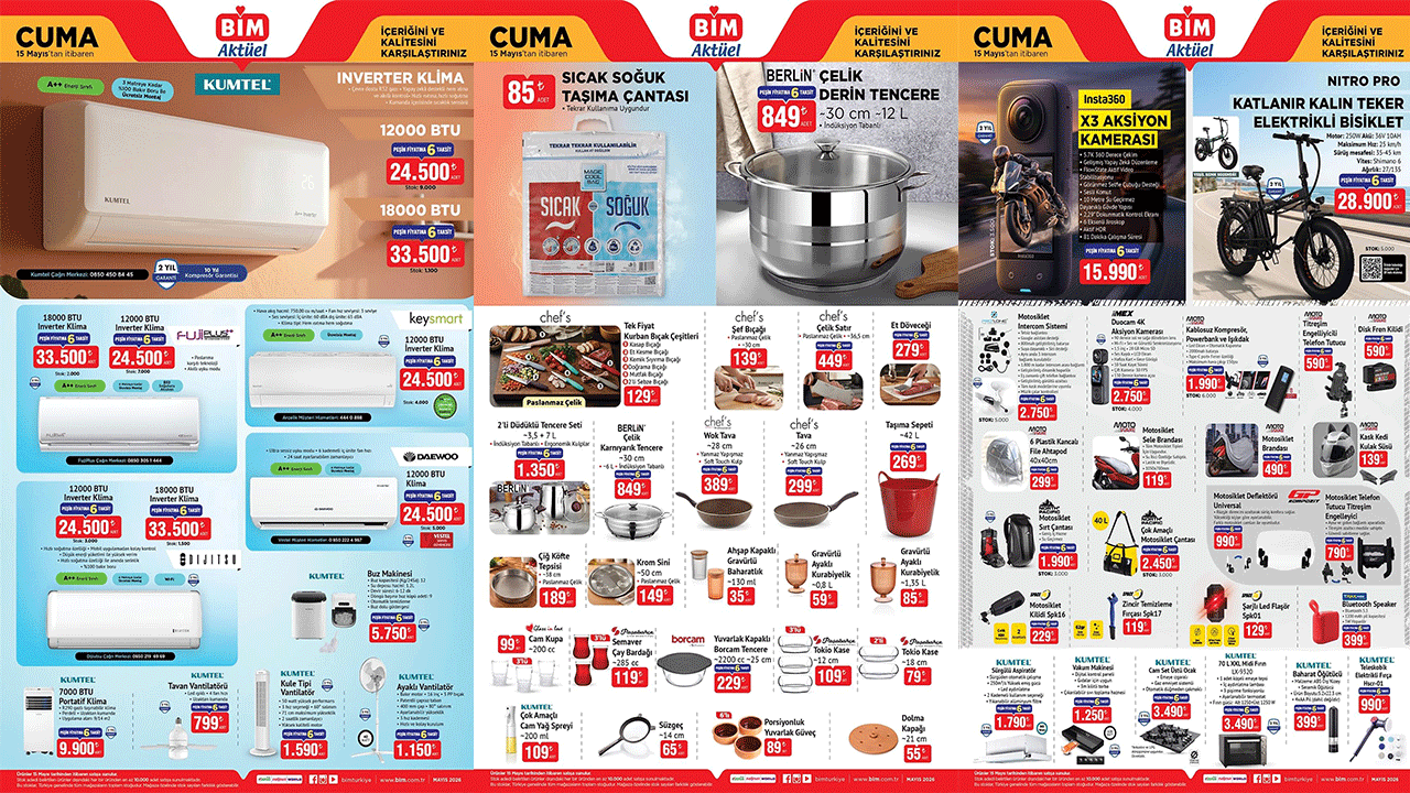 Mutfaklara zarafet geliyor: 15 Mayıs Cuma BİM'de Kumtel Siyah Cam Set Üstü Ocak rüzgarı!