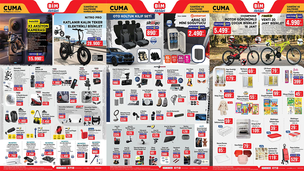 Yolların yeni hakimi: BİM’e 15 Mayıs Cuma Kalın Tekerlekli Elektrikli Bisiklet geliyor!