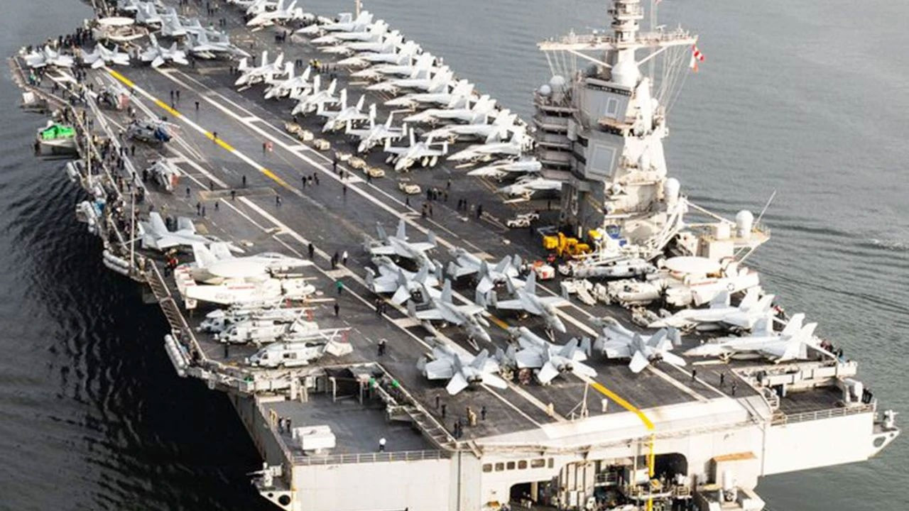 ABD'nin USS Gerald R. Ford uçak gemisi 11 aylık görevinin ardından ülkeye döndü
