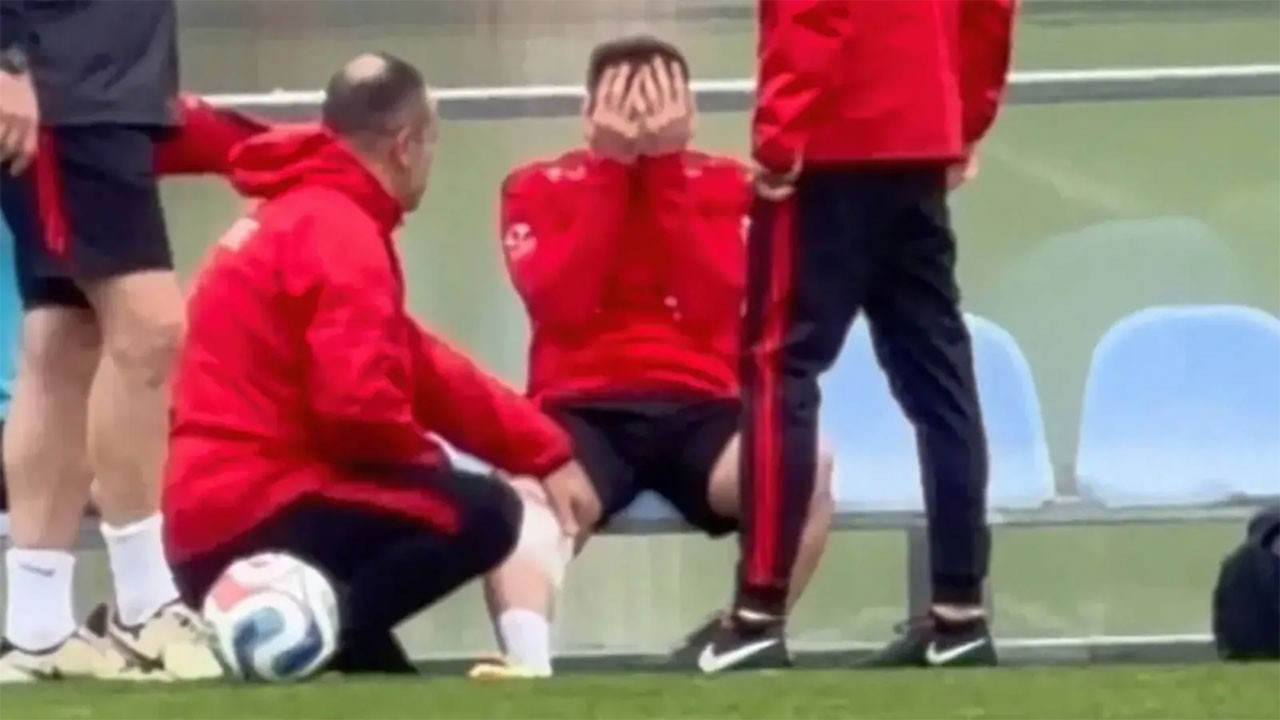 Kerem Aktürkoğlu, milli takım antrenmanında sakatlandı