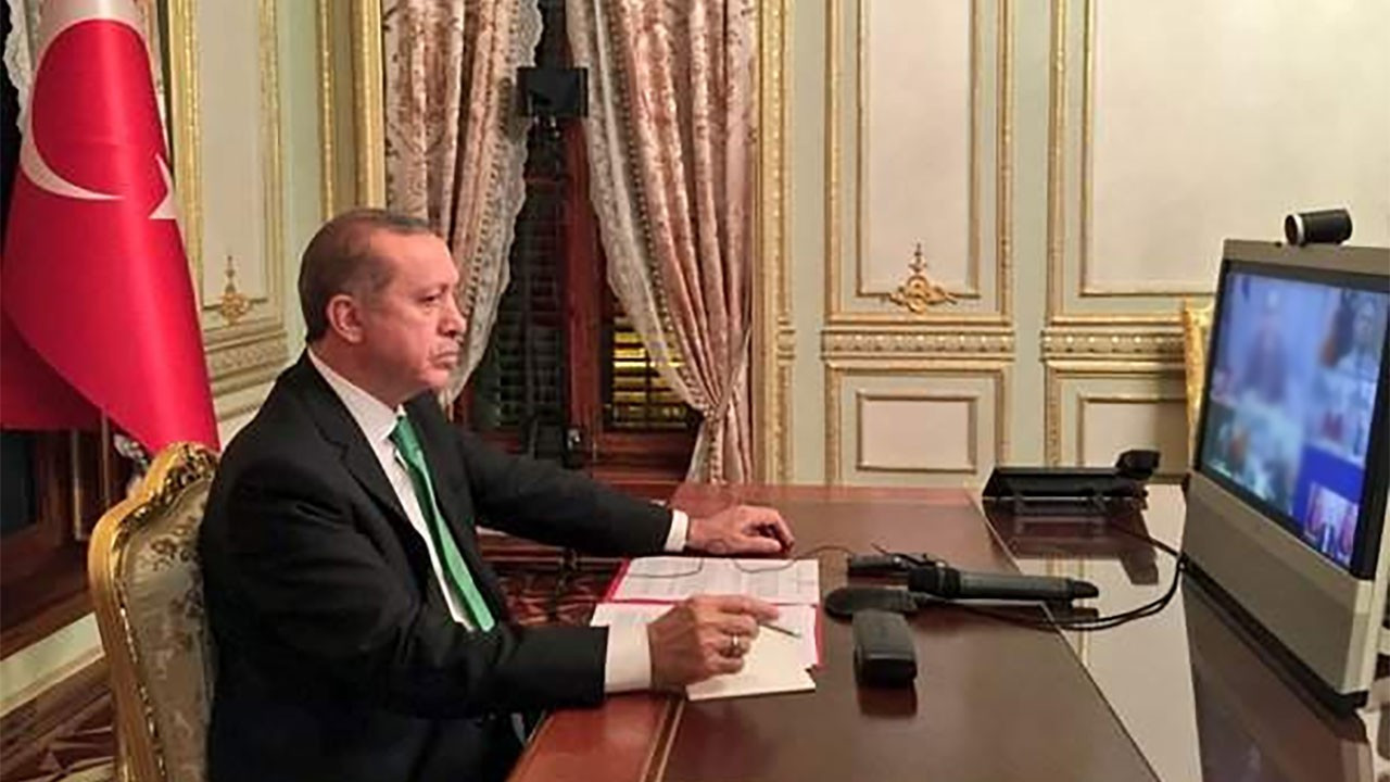 Erdoğan, Trump ve birçok mevkidaşıyla telekonferans aracılığıyla görüştü