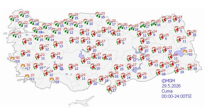Meteoroloji il il uyardı: Sağanak yağış ve kuvvetli rüzgar bekleniyor! 8 il için ‘sarı’ kodlu alarm