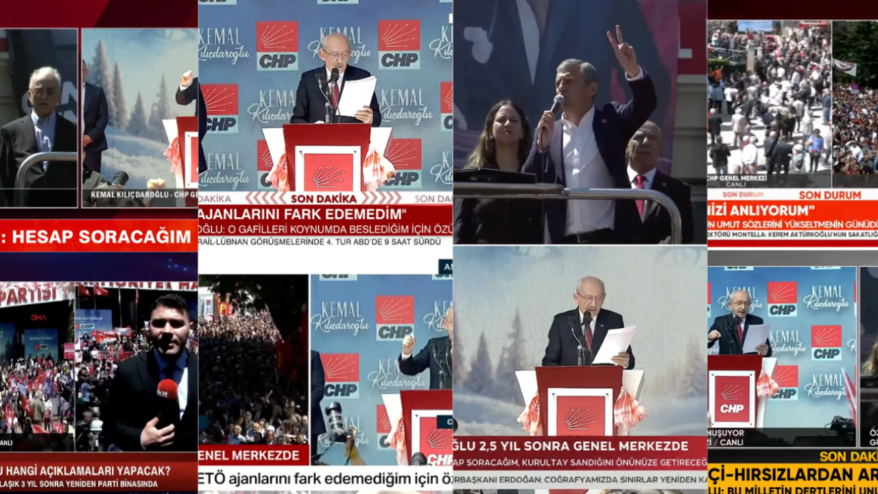 CHP ekranlarda ikiye bölündü: Haber kanalları, Özel ve Kılıçdaroğlu'nun konuşmalarını nasıl takip etti?