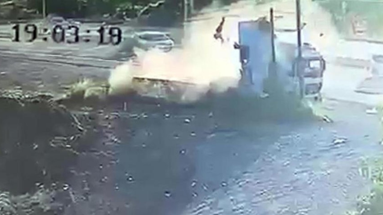 Tekirdağ'da feci kaza kamerada: 1 ölü, 8 yaralı