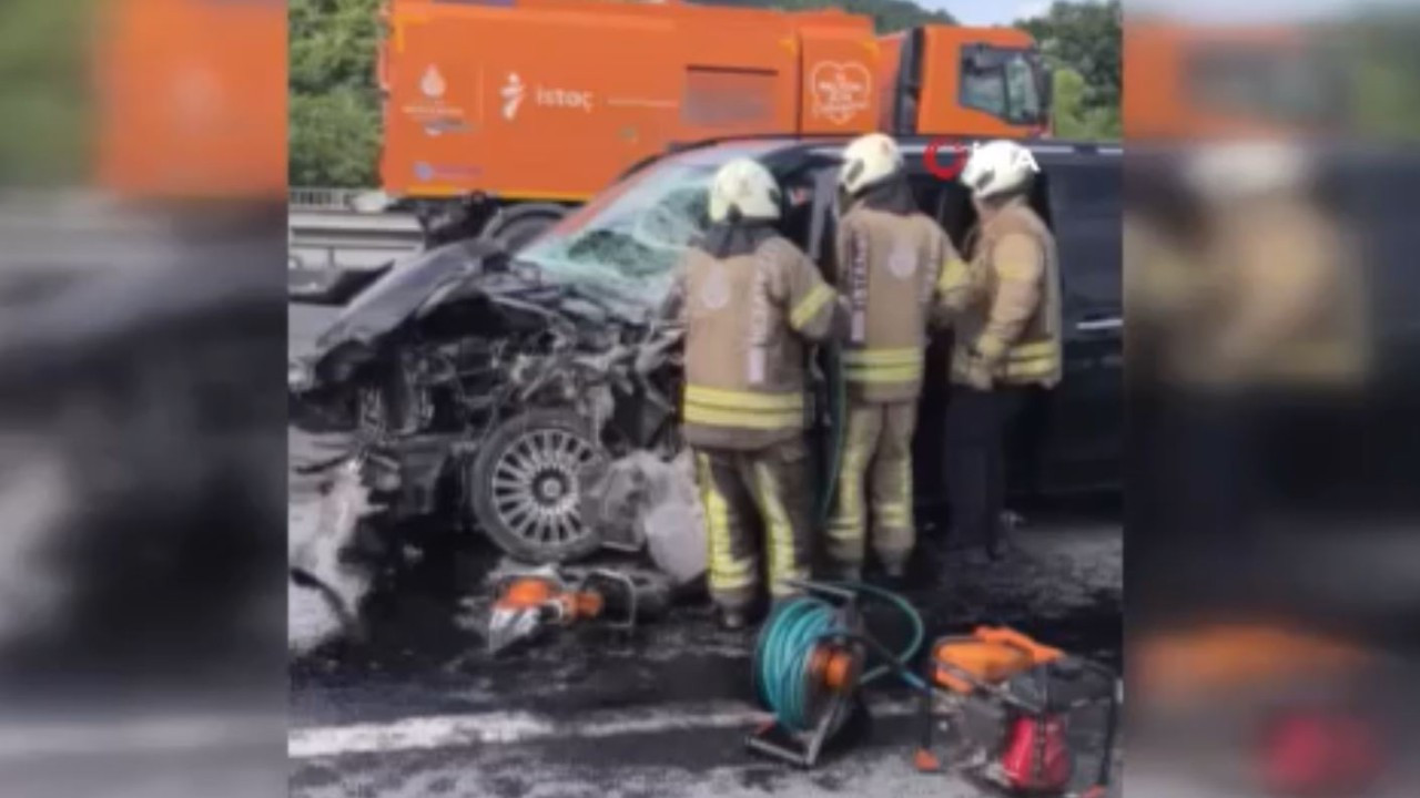 İstanbul Havalimanı yolunda minibüsle kamyonet çarpıştı: Eki