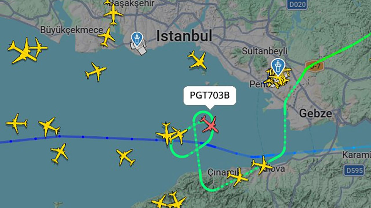 İstanbul’da fırtına: İniş yapamayan uçaklar havada tur attı