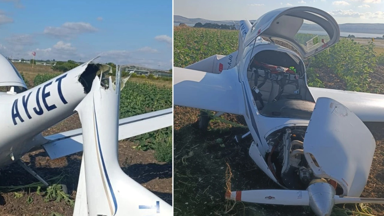 Çatalca'da eğitim uçağı kaza kırıma uğradı: Pilot yaralandı
