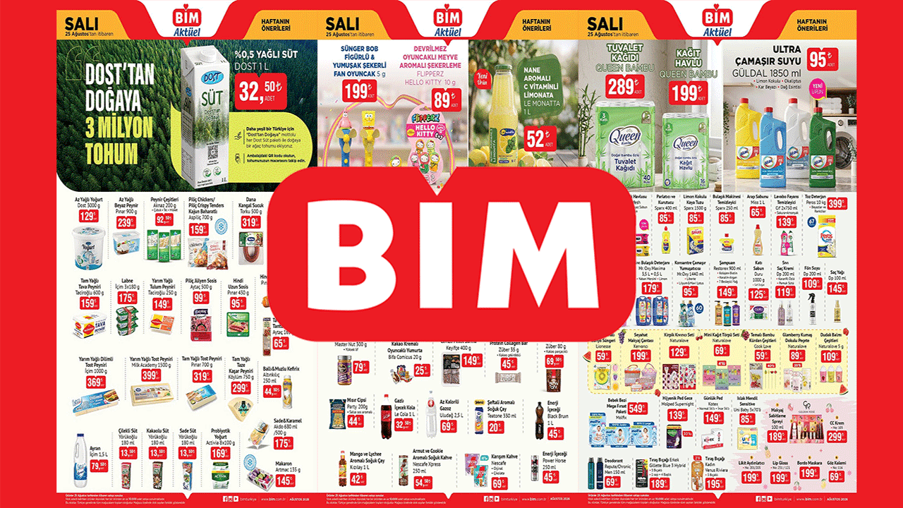 BİM'DE SALI GÜNÜ DEV İNDİRİM BAŞLIYOR: BU FIRSATLAR KAÇMAZ! BİM'E NELER GELİYOR? (BİM 25-31 AĞUSTOS)