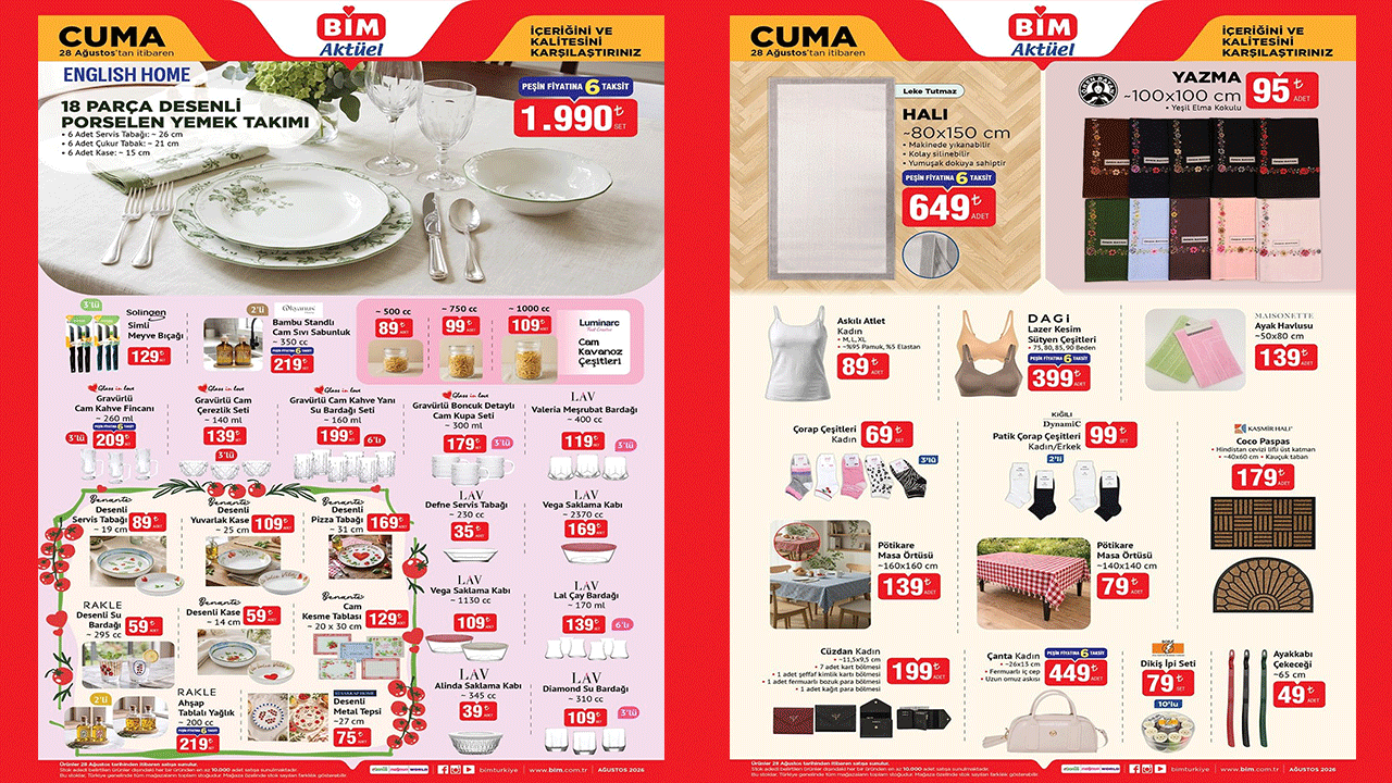 BİM CUMA FIRSATLARINDA BÜYÜK İNDİRİM PATLAMASI: KAÇIRIRSANIZ ÇOK ÜZÜLÜRSÜNÜZ! (28 AĞUSTOS - 3 EYLÜL)