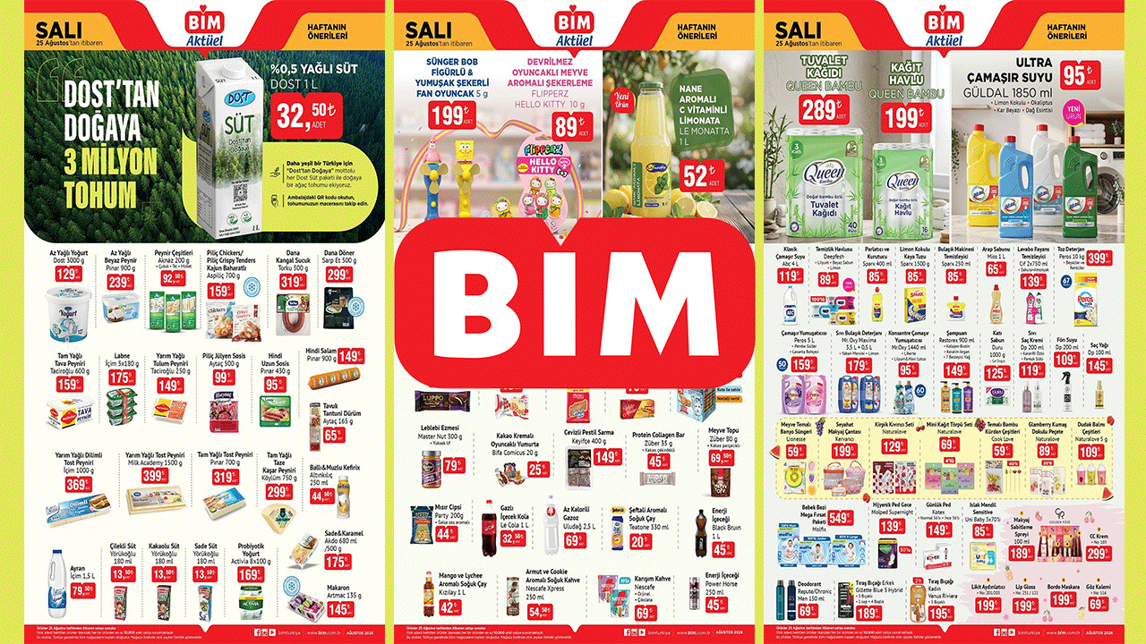 BİM’DE BUGÜN İZDİHAM ÇIKARAN O İNDİRİMLER BAŞLADI: RAFLAR BOŞALMADAN KOŞUN! (BİM 25-31 AĞUSTOS)