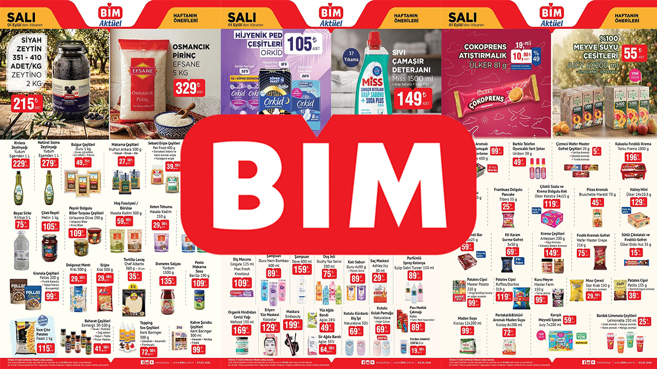 BEKLENEN LİSTE YAYINLANDI: BİM 1 EYLÜL SALI GIDA İNDİRİMİ MUTFAKLARI ŞENLENDİRECEK! (BİM 1-7 EYLÜL)