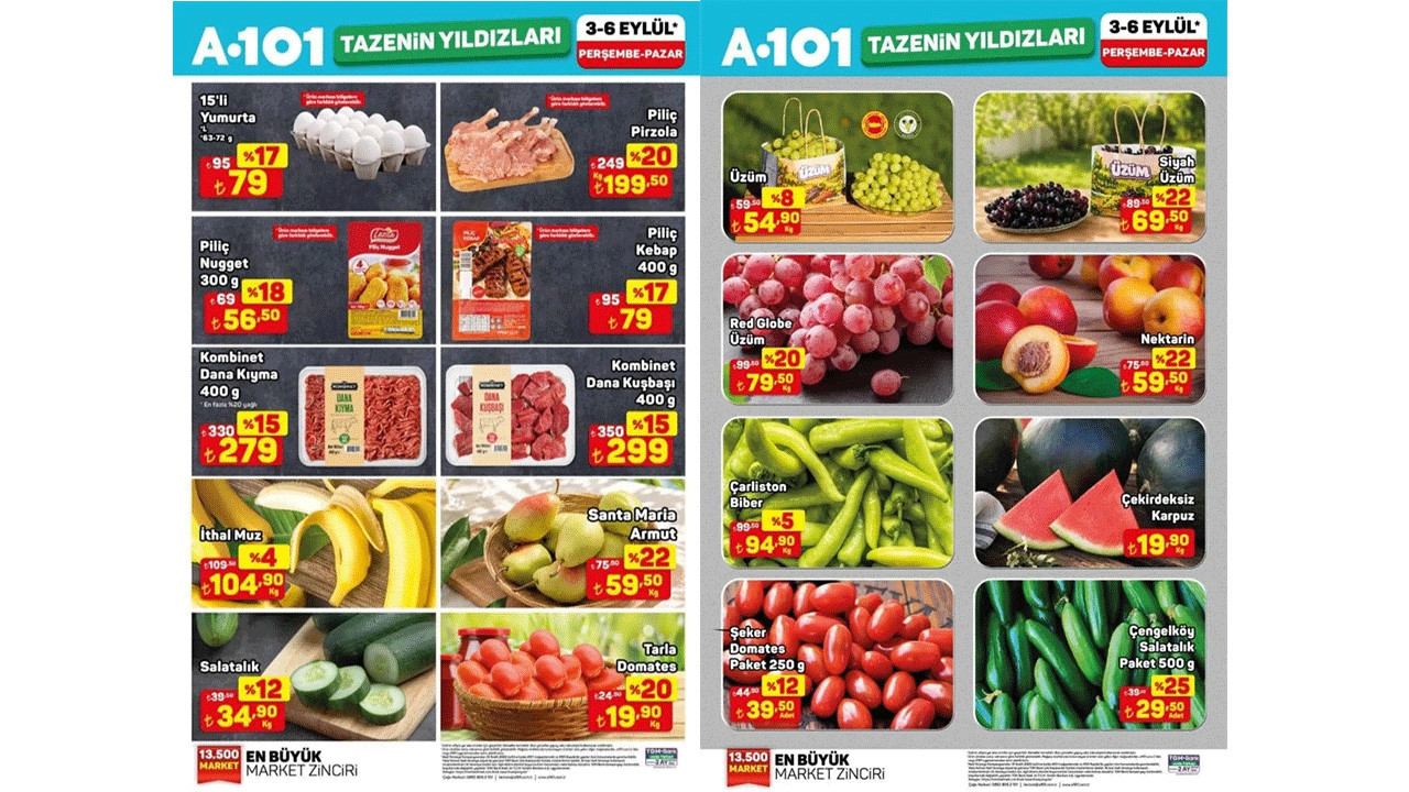 A101'DE BEKLENEN GÜN GELİYOR: TAZE GIDA ÜRÜNLERİ BU HAFTA YOK SATACAK! (A101 3-6 EYLÜL)