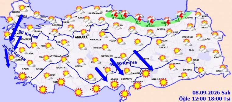 Hava bir anda değişecek! Meteoroloji’den sağanak ve fırtına uyarısı
