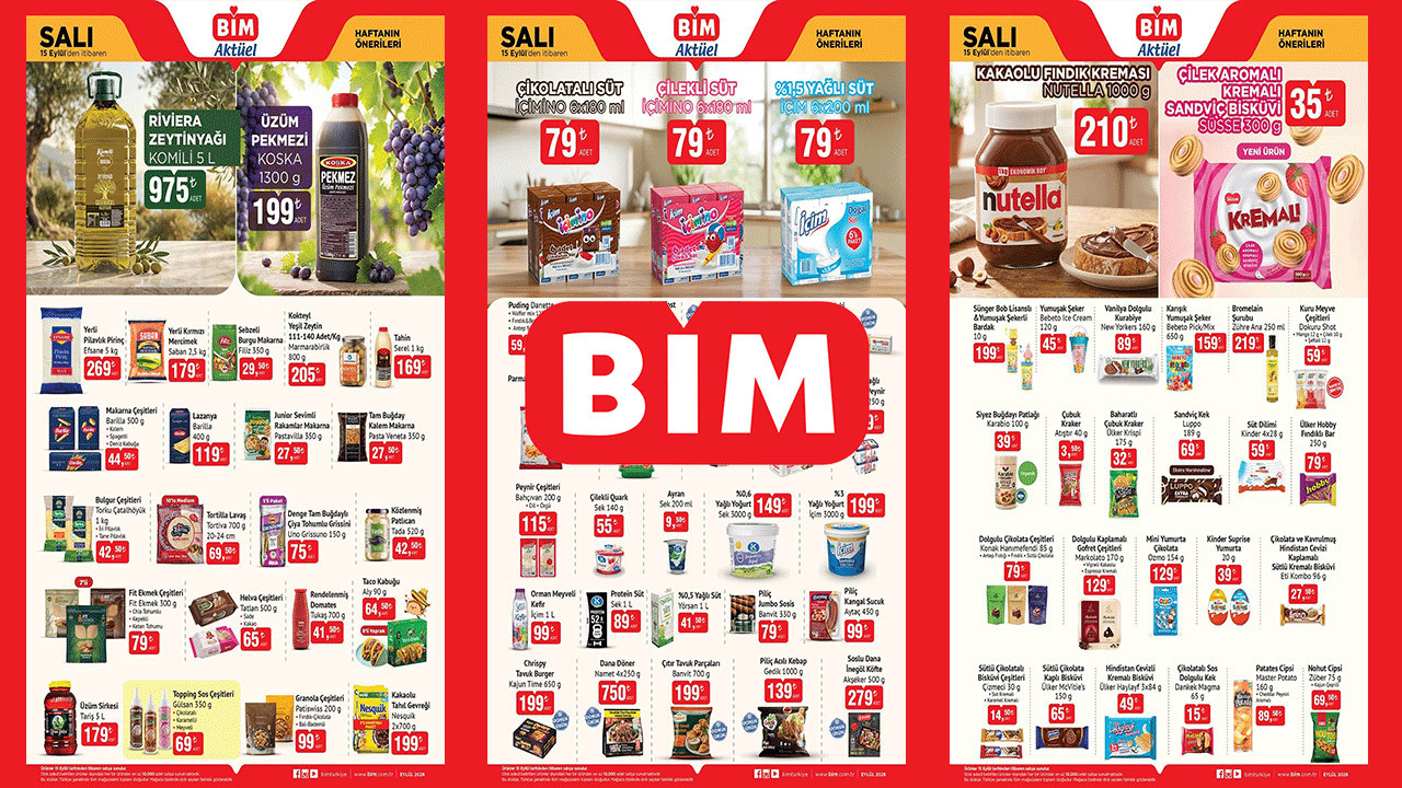 BİM’DE FİYATLAR DİKKAT ÇEKTİ! YENİ HAFTANIN ÜRÜNLERİ ALIŞVERİŞ LİSTESİNE GİRDİ (BİM 15-21 EYLÜL)