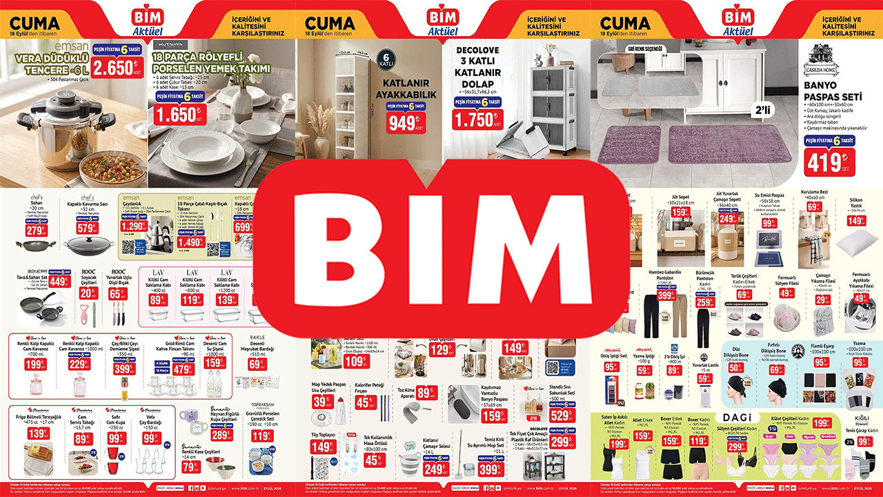 CUMA SATIŞTA! BİM’E EMSAN VERA DÜDÜKLÜ TENCERE GELİYOR! (BİM 18-24 EYLÜL)