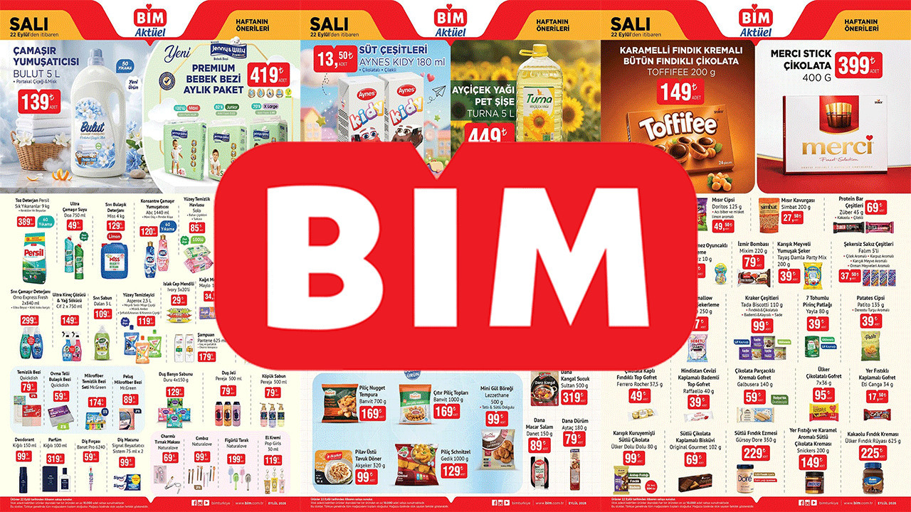 BİM’DE MUTFAKTA VE TEMİZLİKTE BÜYÜK FIRSAT! İNDİRİMLİ ÜRÜNLER SATIŞA ÇIKIYOR (BİM 22-28 EYLÜL)