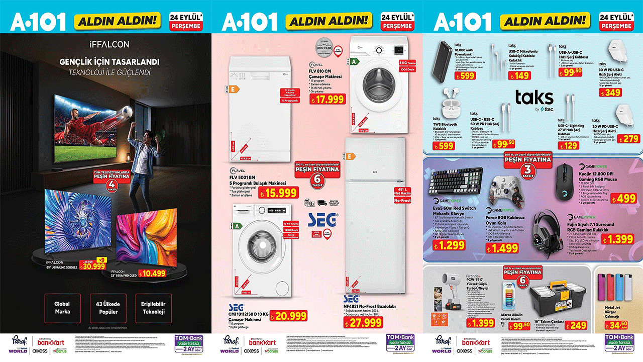 ALIŞVERİŞ YAPACAKLAR DİKKAT! A101'DE FIRSAT ÜRÜNLERİ BELLİ OLDU (A101 24-30 EYLÜL)